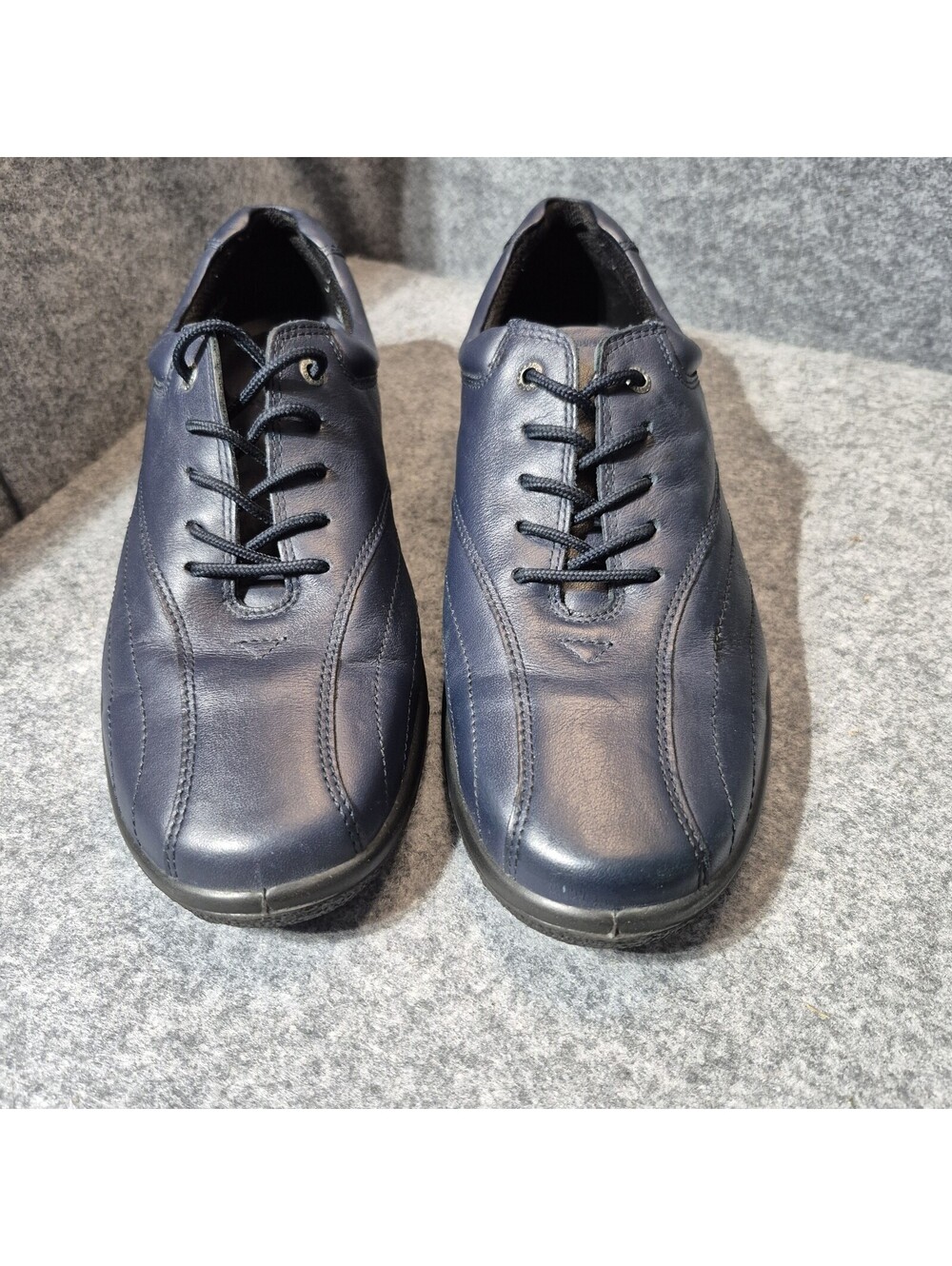 HOTTER Tone ENGLAND us 9.5 Navy Leather Comfort Concept Sneaker Shoe